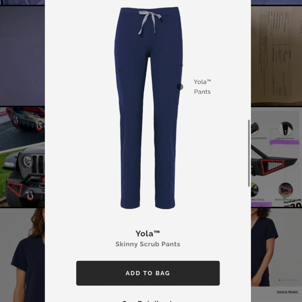 x2 SMALL TALL FIG SCRUB PANTS x2
